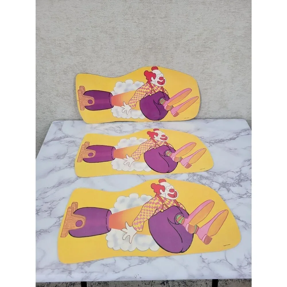 Vintage Clown Art Tissue Centerpiece Party Decorations Bundle Lot